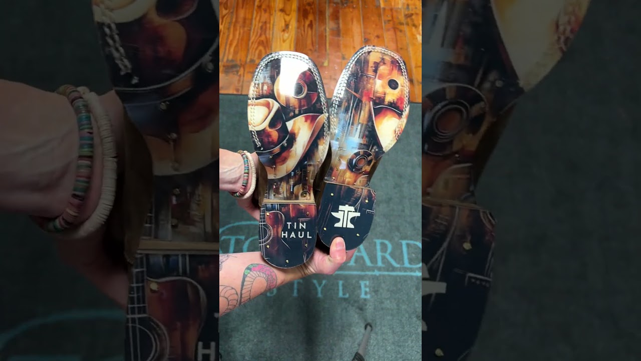 Tin Haul Men's Guitar Man Square Toe Boots