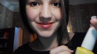ASMR Gioco di ruolo in salone di bellezza con smalto, spray, guanti e un sacco di formicolii (ENG... screenshot 1