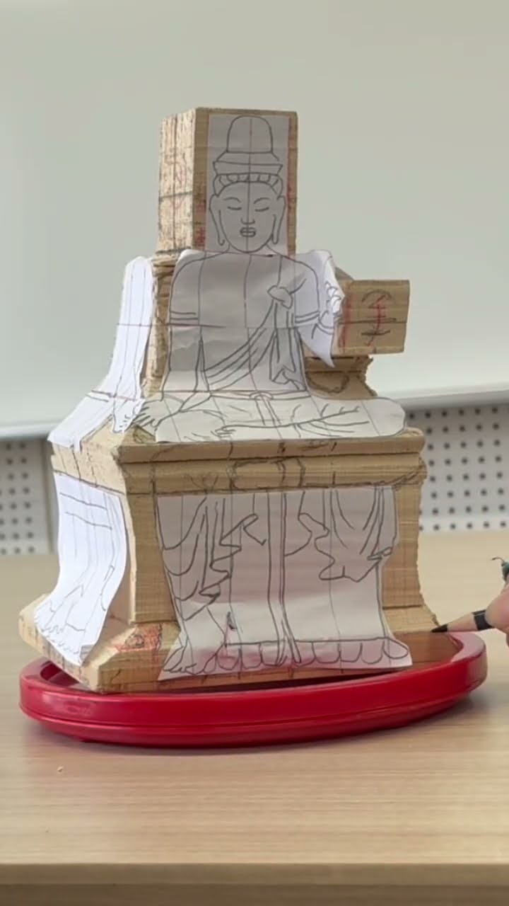 Challenge Buddha statue carving 4012 Seigetsu Kannon - lotus