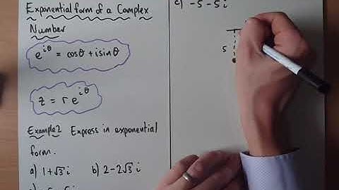 Complex Numbers - Exponential form of a Complex Number