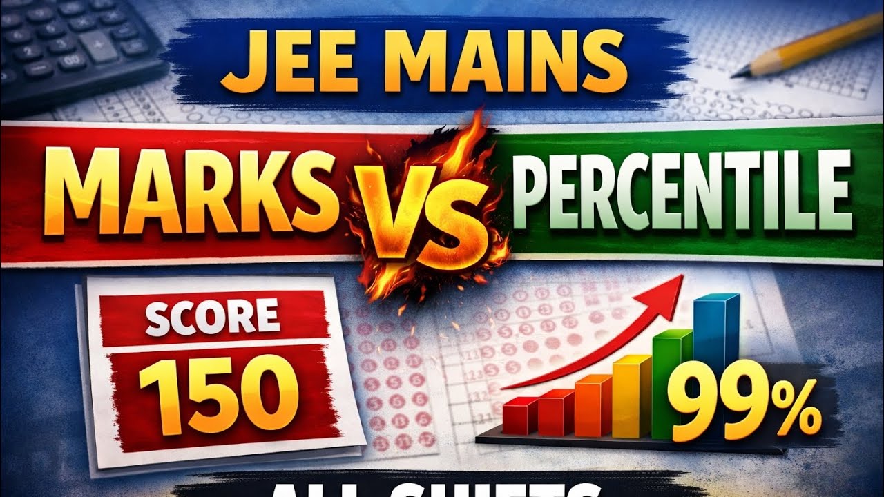🔥Marks Vs Percentile Jee Mains 2026 April Attempt | Shift Wise Marks Vs ...
