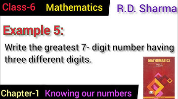 Write the greatest 7 - digit number having three different digits. // RD Sharma // Example 5