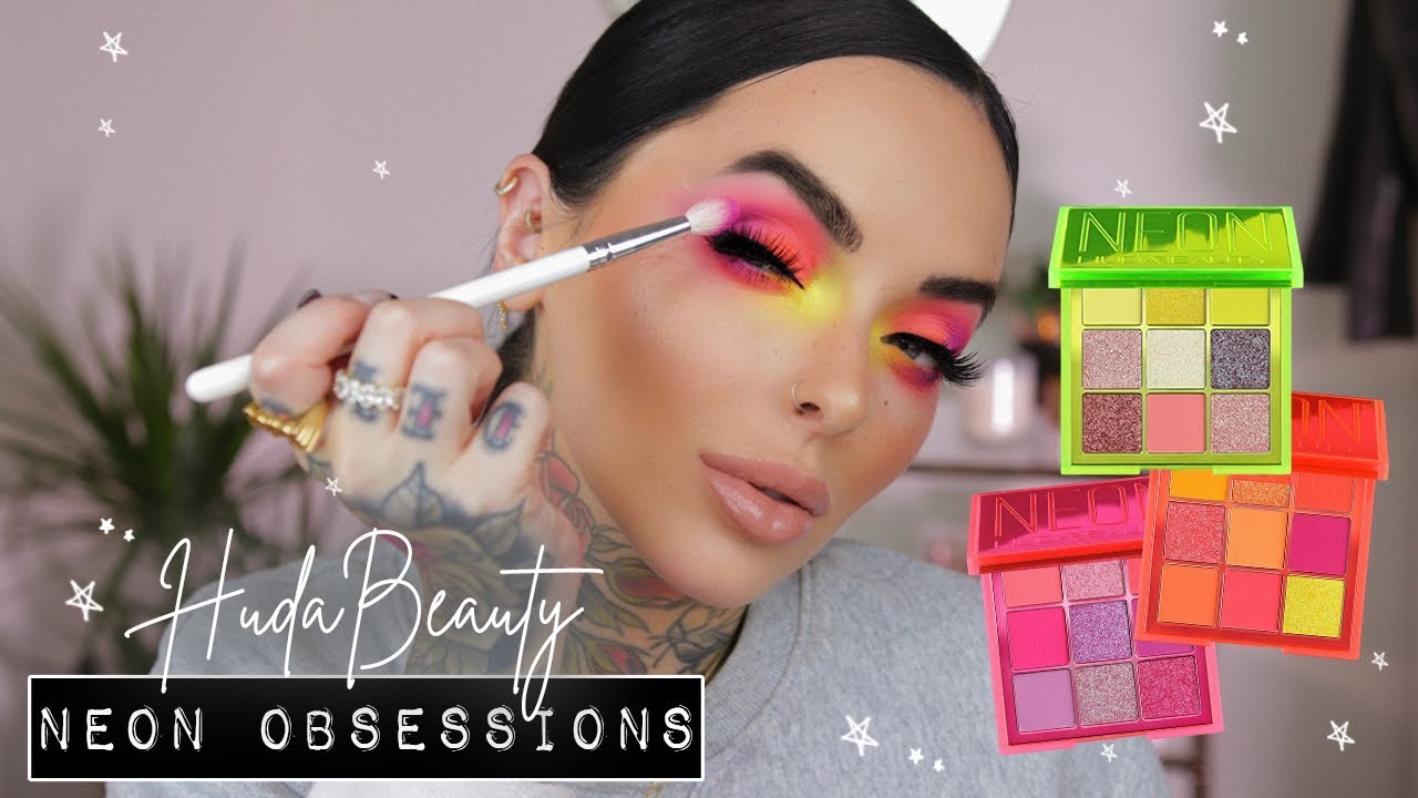 ⋆ HUDA BEAUTY NEON OBSESSIONS PALETTES...THE TEA ⋆ YouTube