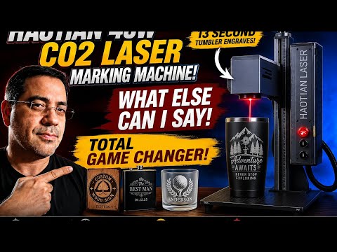 Hoatian 40w CO2 fastest laser for tumblers in 13.2 seconds
