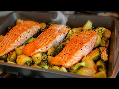 Es ist so einfach! Meine Familie liebt dieses leichte Abendessen. Lachs Rezept.