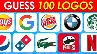 Can You Guess the Logo in 3 Seconds | 100 Famous Logos | Ultimate Logo Quiz ⏰🤔