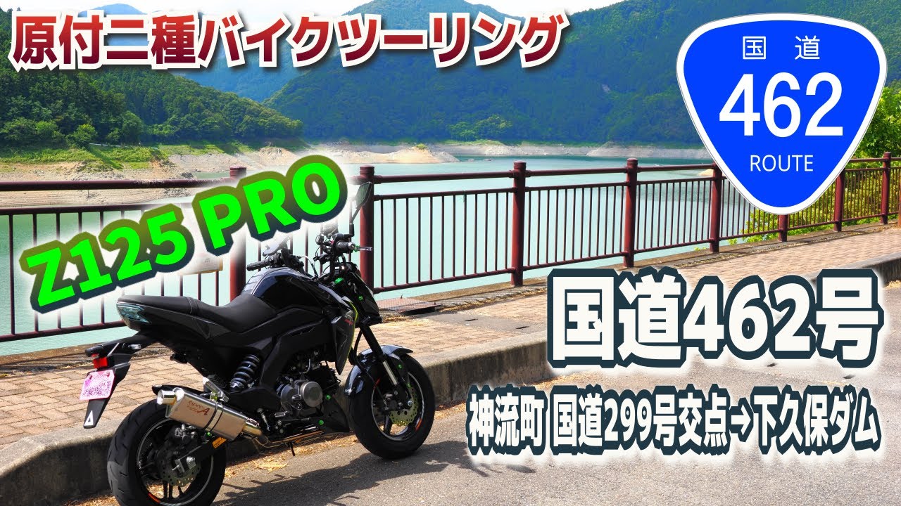 国道462号】ワインディングロード ツーリング【Z125 PRO】 - YouTube