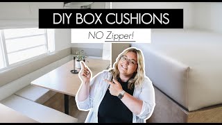 Easy Box Cushion Cover  No Zipper! | Perfect bench or dinette cushions