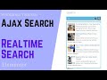 How to add ajax search or Realtime Search in wordpress website