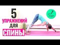 5 упражнений для спины без инвентаря. Тренировка за 7 минут. Фитнес дома