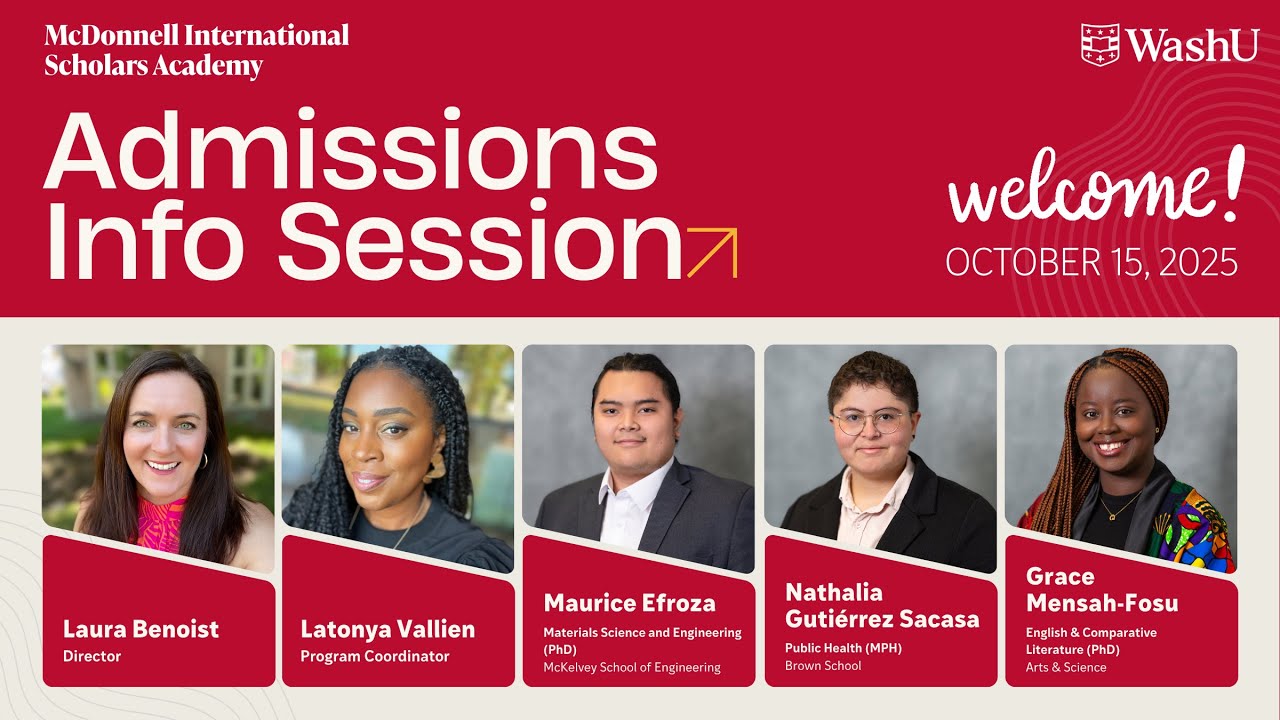 McDonnell Academy Admissions Info Session October 15, 2025