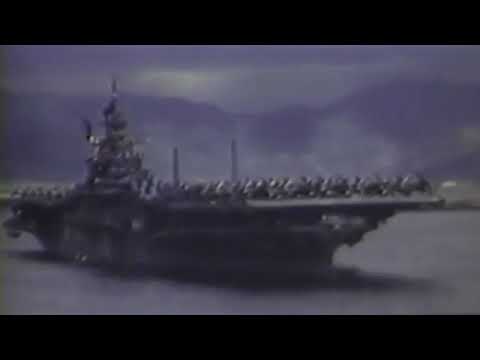 1942 - USS FRANKLIN (CV-13) AT PEARL HARBOR - 02-1945 - SOUNDLESS - COLOR cv form