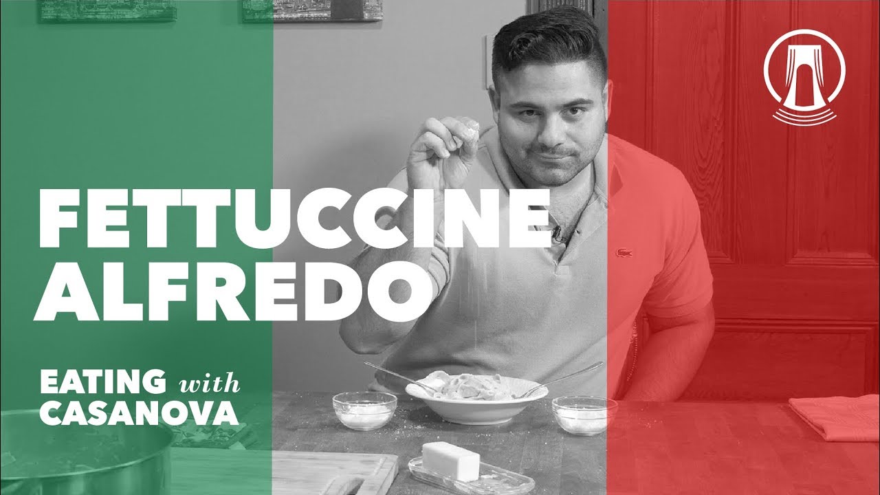 Eating Fettuccine Alfredo with Casanova