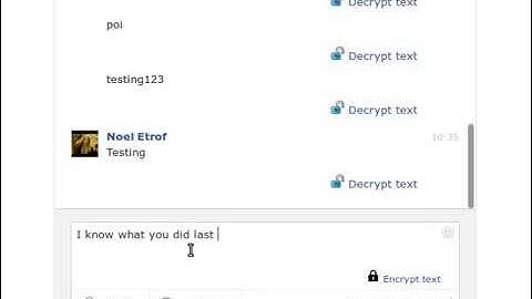 Demo: Very early stages of coding an encrypted facebook chat.
