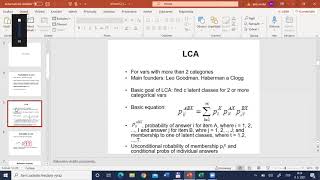 Advanced Statistics (Lecture 12) Latent class analysis