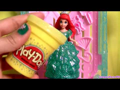 Play Doh Sparkle Princess Ariel Elsa Anna Disney Frozen MagiClip Glitter Glider Dolls 2020