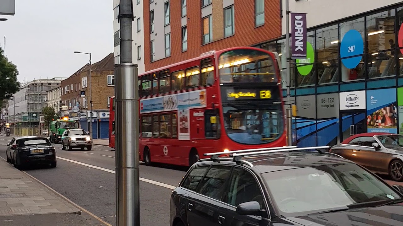 E8 bus travelling to Ealing Broadway London United Kingdom - YouTube