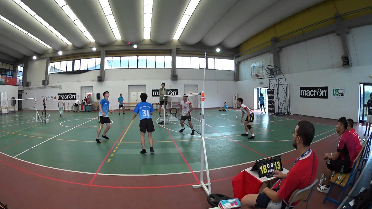 jianzi competition Men's Double: Hongkong vs Macau 8th World Championship shuttlecock federfussball jianzi plumfoot