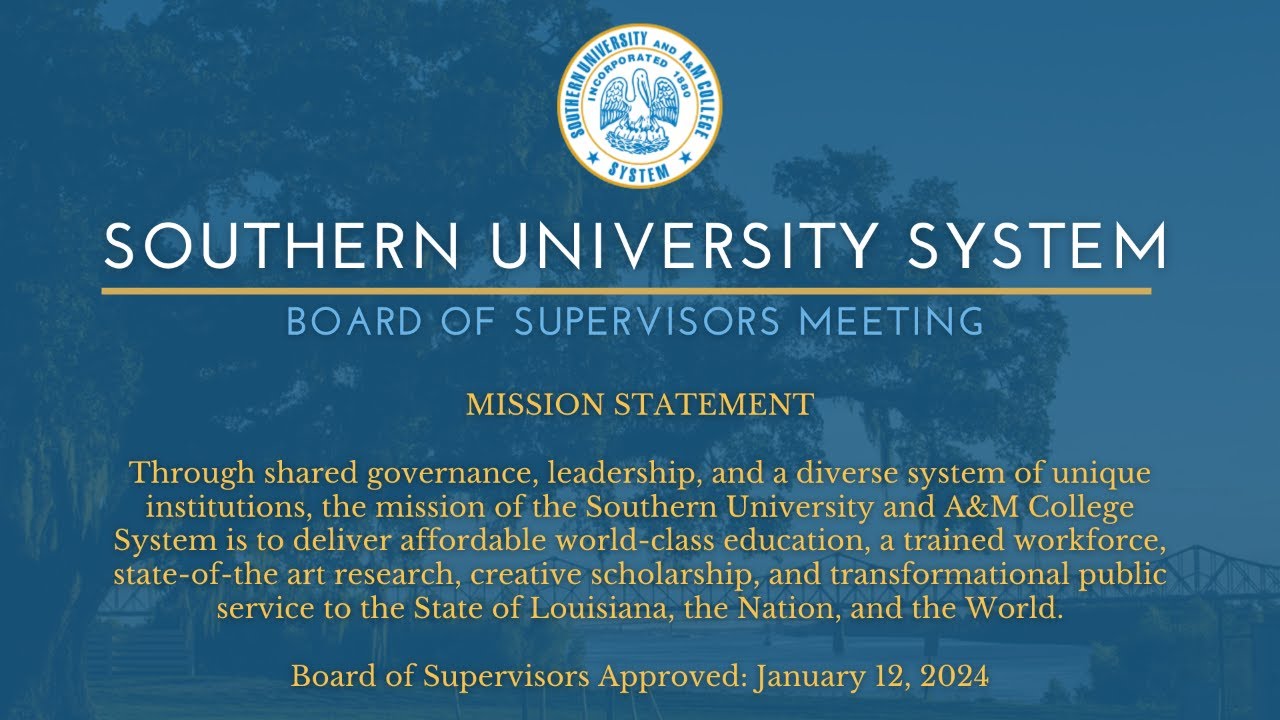 Southern University Board of Supervisors Meeting Thursday July 18, 2025