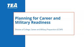 Planning for Career and Military Readiness