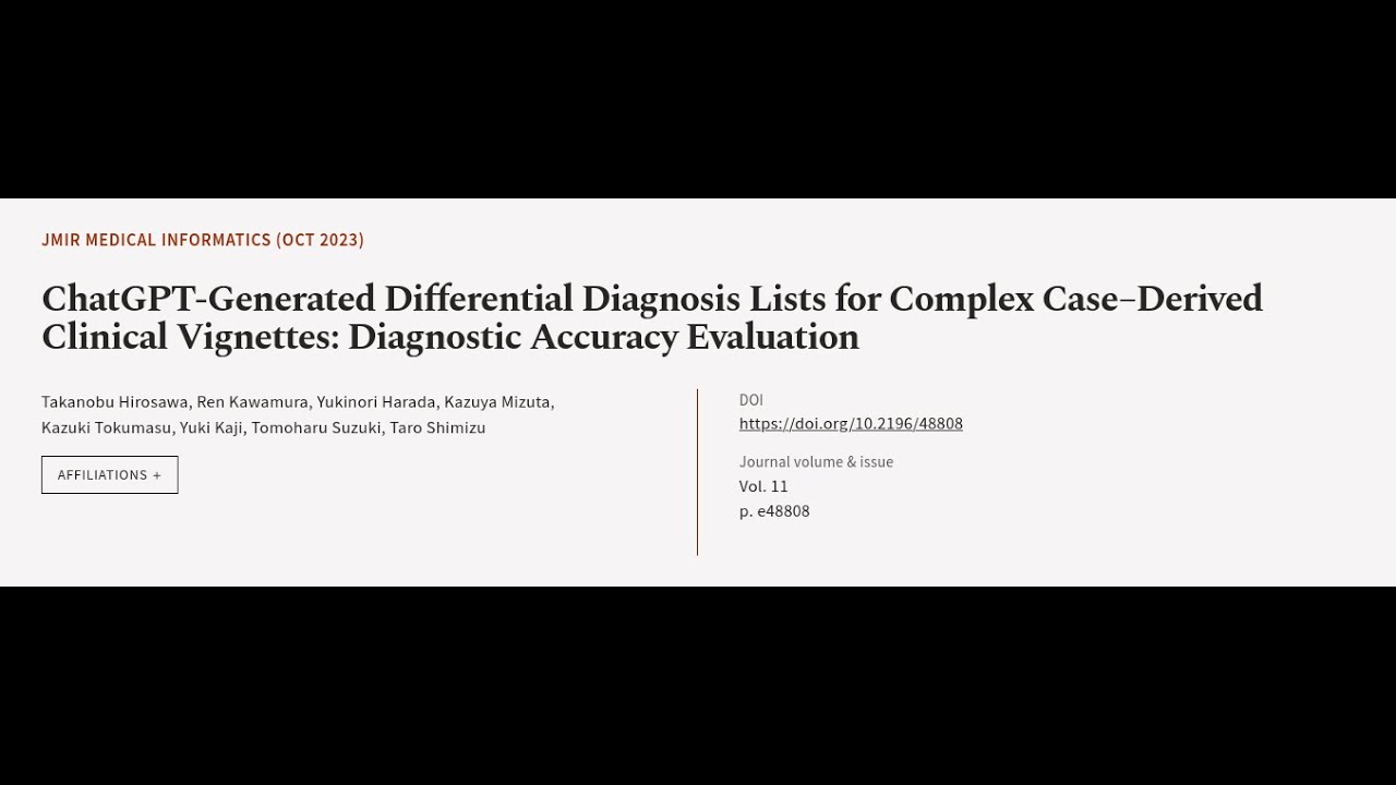 ChatGPT-Generated Differential Diagnosis Lists for Complex Case–Derived ...