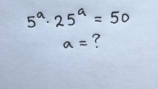 Solve for a in this nice exponential equation | Math Olympiad Mathematics