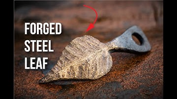 1st BLACKSMITH PROJECT - Forged Leaf Keychain