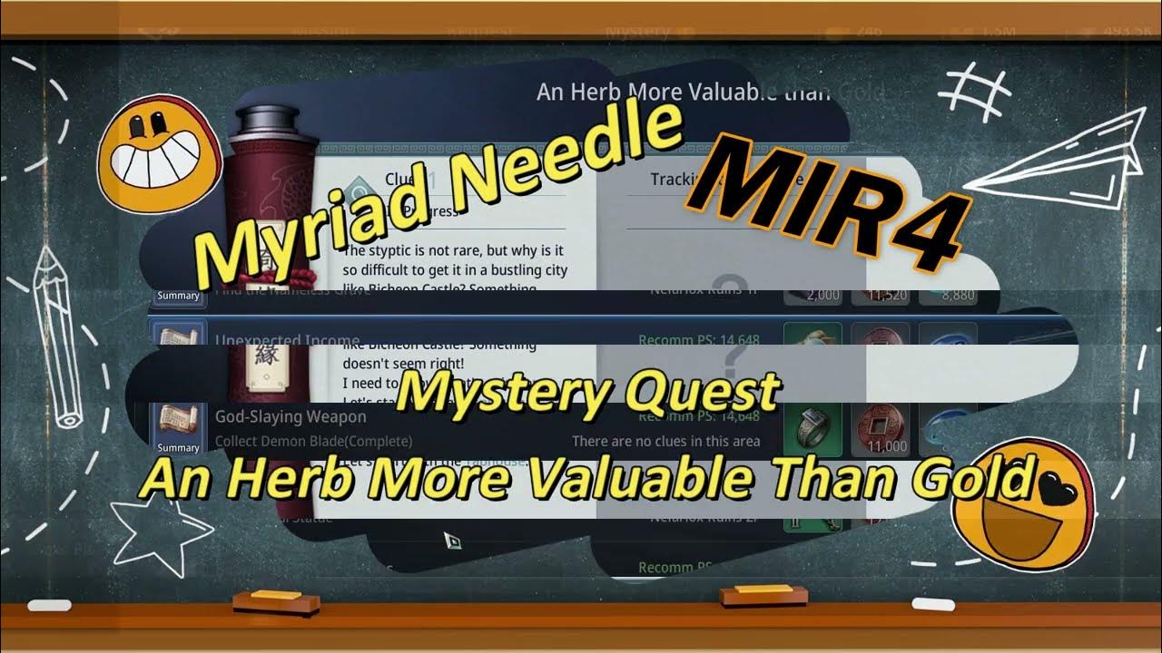 Mir4 Mystery Quest Myriad Needle An herb more valuable than gold