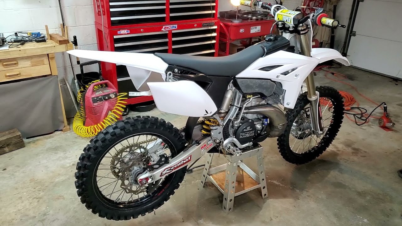 New Acerbis white plastics installed - 90's pink magenta purple