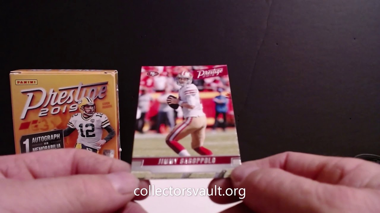2019 prestige box opening by collectorsvault.org