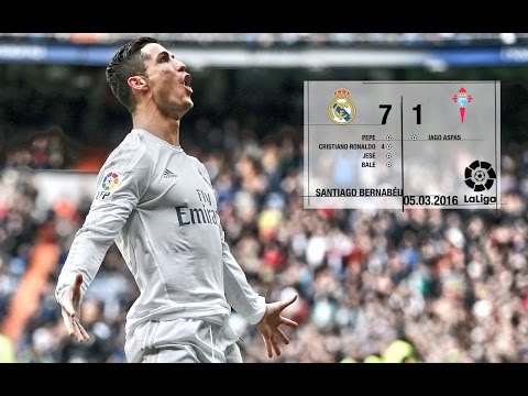 Real Madrid 7-1 Celta (La Liga 2015/16, matchday 28)