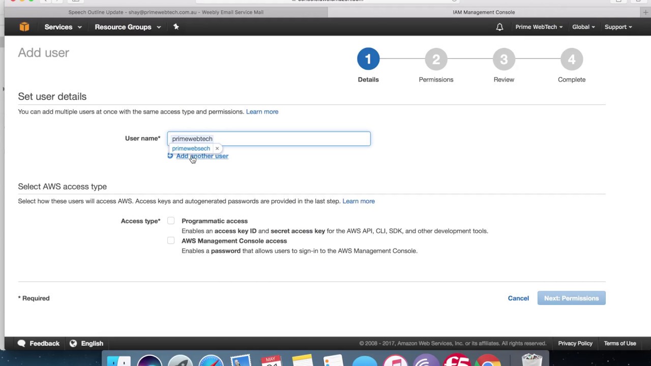 How to add Users to IAM on AWS Console - YouTube