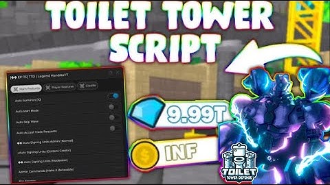 *NEW* Toilet Tower Defense Script (PASTEBIN 2024) (DUPE, TRADE SCAM, AUTOFARM, INF COINS)