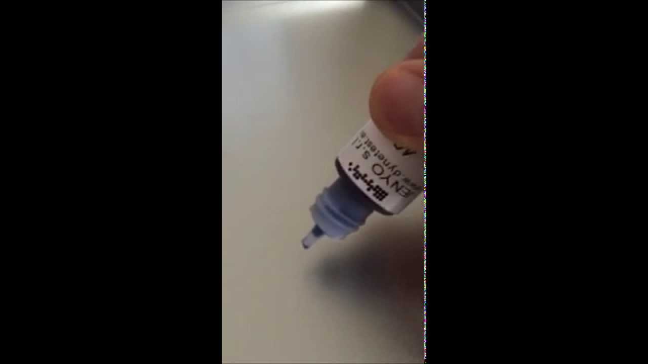 Dyne test ink:  applicazione fluido