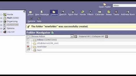 How to create folders in Horde | FastDot Cloud Hosting
