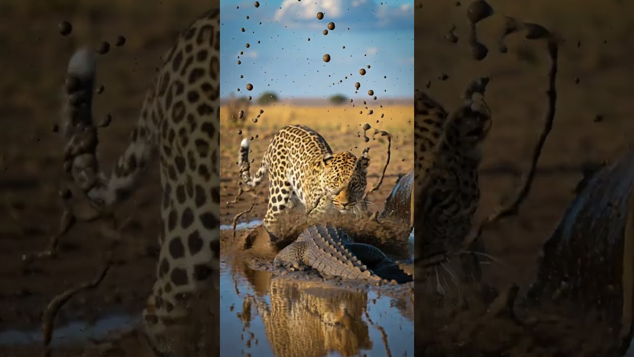 Can the buffalo protect its calf from the fierce predator attack 