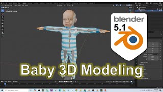 Blender 5.1 Baby Character Modeling Tutorial: MakeHuman to CC5 Optimization Workflow (FBX Pipeline)