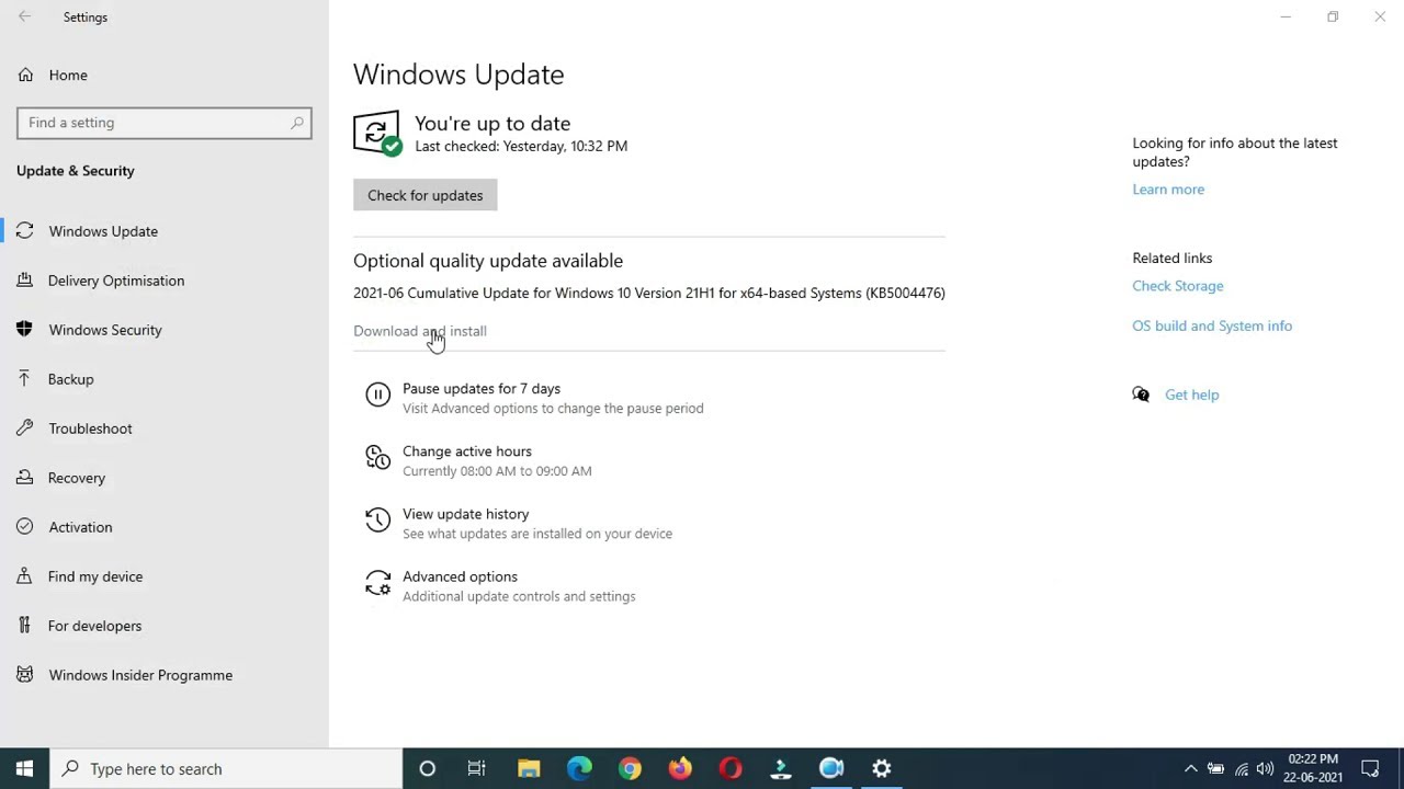 Windows 10 Cumulative Update For Version 21H1 x64 Based Systems - YouTube