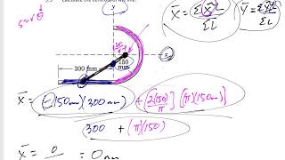 Statics - Centroid of a Composite Body 1D Line