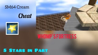 Super Mario 64 - Cream Whomps Fortress 5 En 1 Game Cheat