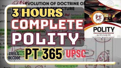 VisionIAS PT365 POLITY 2024 COMPLETE I POLITY 1 YEAR COMPLETE CURRENT #upsc #ias #pt365