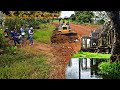 Amazing Bulldozer SkillsBuilding New Rural Road Professional Bulldozer Operator Pushing Massive Soil