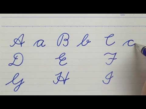 初心者向け 筆記体の書き方 大文字 小文字 Youtube