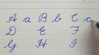 初心者向け 筆記体の書き方 大文字 小文字 Youtube