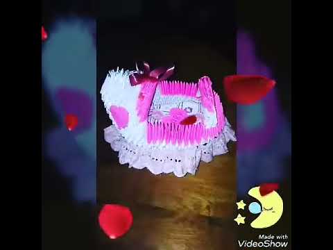 ბავშვის საწოლი ორიგამი origami