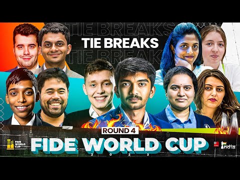 FIDE World Cup 2023 | Round 4 Tie Breaks | Pragg vs Nakamura, Nihal vs Nepo, Gukesh, Humpy, Harika