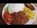 AFFORDABLE MEAL | CORNED BEEF AKA BULLY BEEF AND RICE | FAMILY DINNER