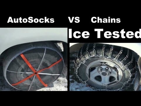 AutoSocks VS Tire Chains Ice Tested