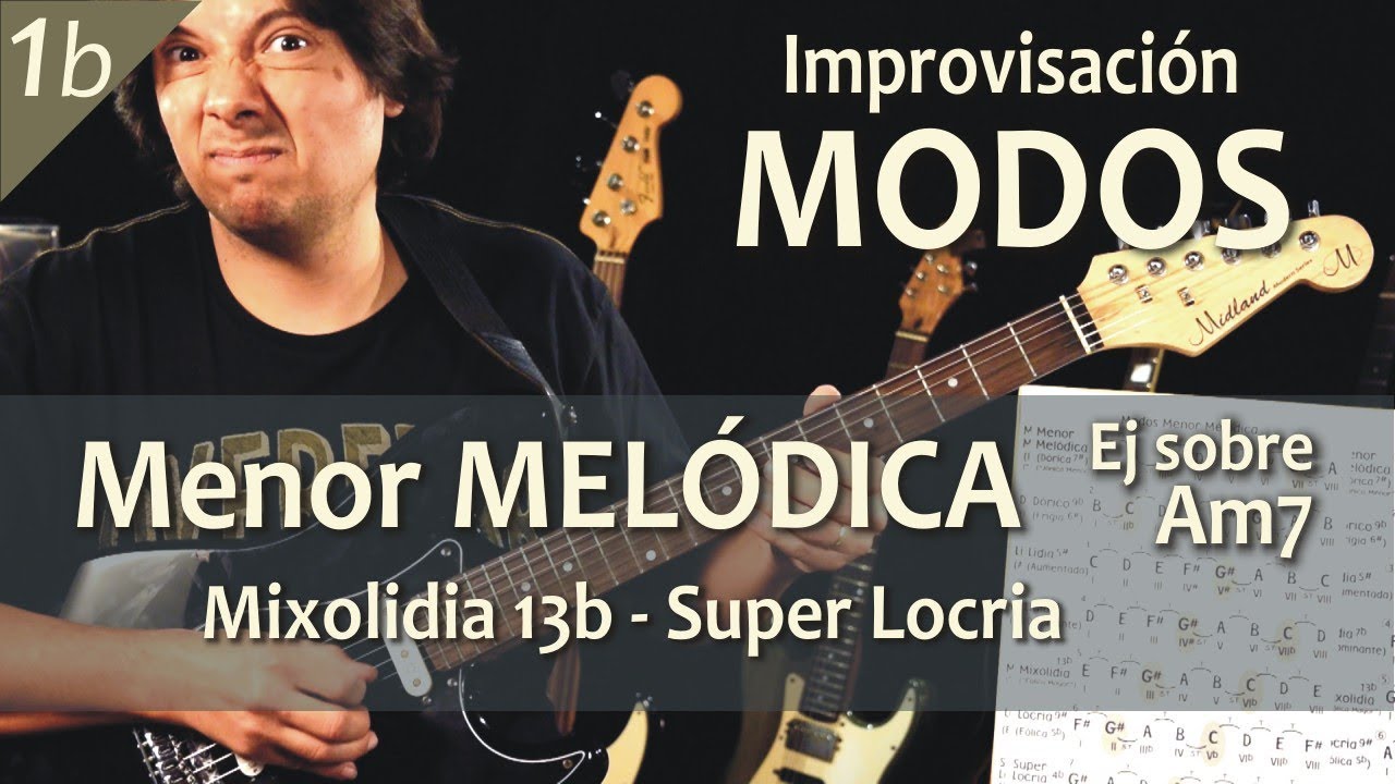 Modos Menor Melódica 1b en Acorde Menor7 Improvisación Jazz Fusion