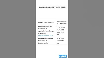 CSIR NET Details | Dates,Fee details 2022